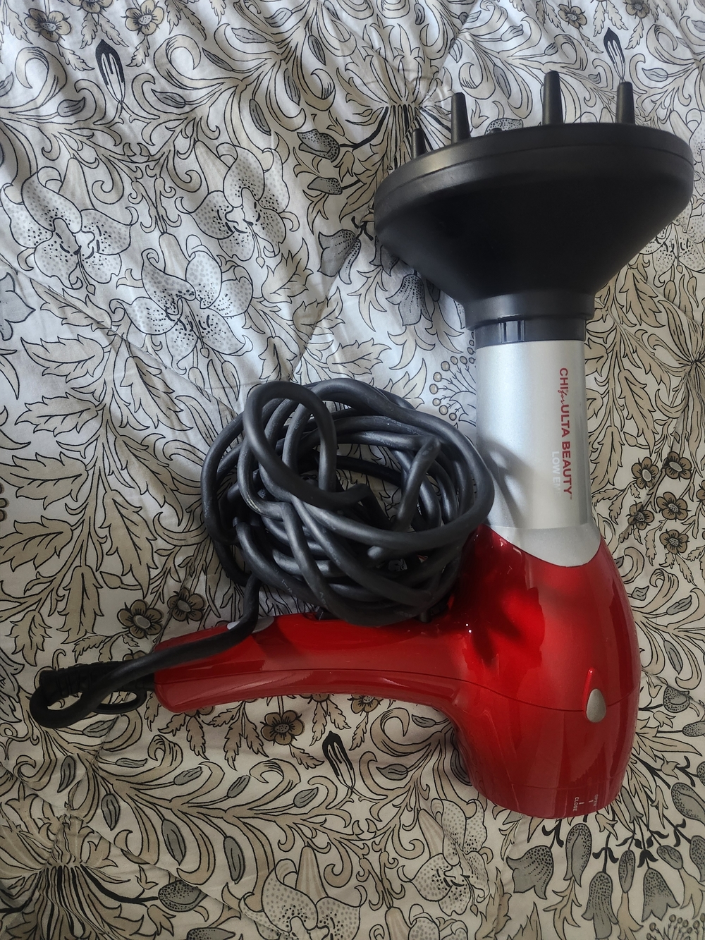 CHI/ULTA BEAUTY Red Handheld Hair Dryer with Diffuser